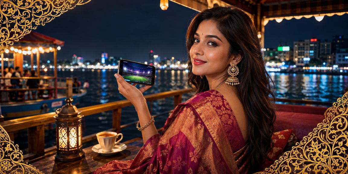 ময়মনসিংহে শাড়ি পরা নারী মোবাইলে ক্যাসিনো গেম খেলছেন