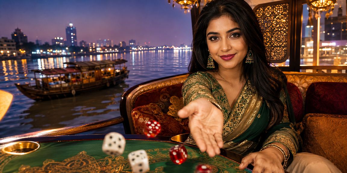 সুন্দরবনে ডাইস গেম উপভোগকারী বাংলাদেশি মডেল